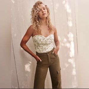 Reformation fennel linen top